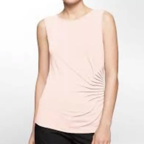 Calvin Klein Light Pink Peach Sleeveless Blouse size Small - Picture 3 of 15